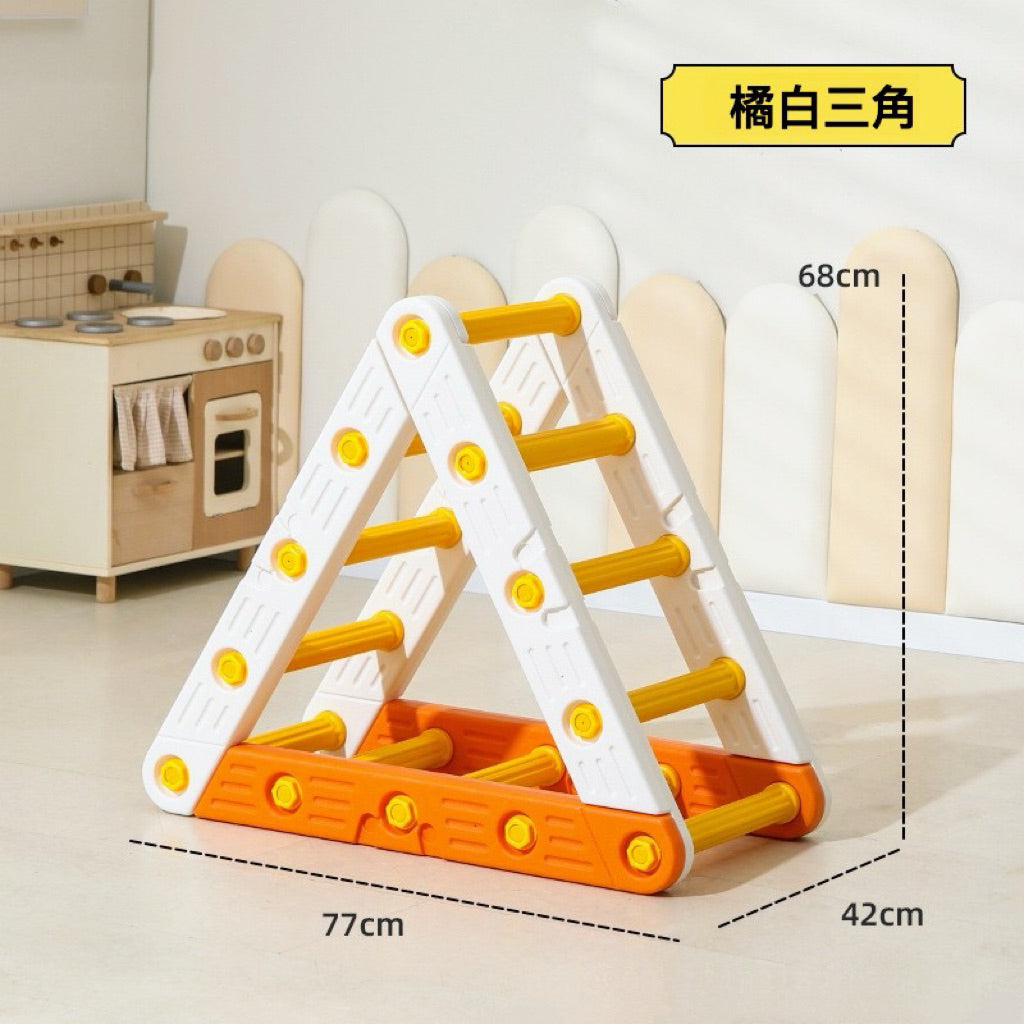 款式圖：橘白 三角