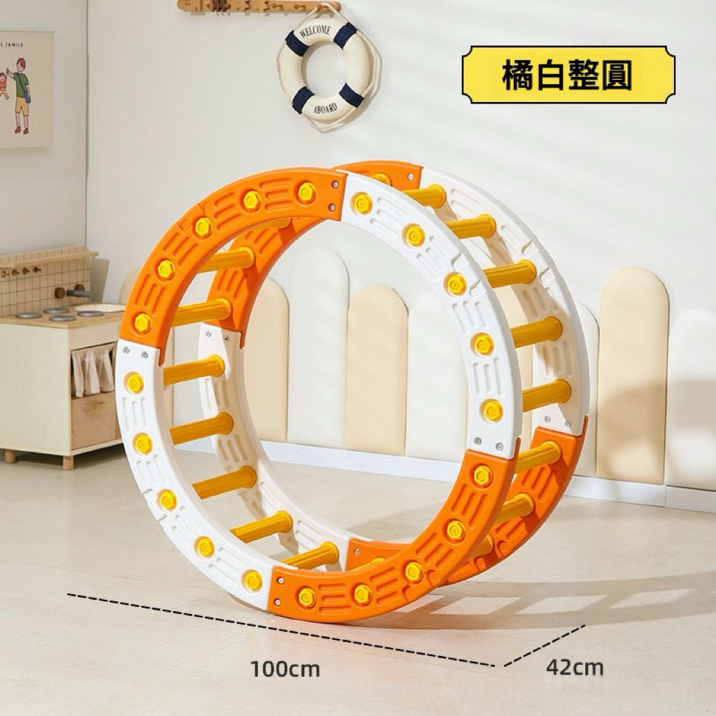 款式圖：橘白 整圓