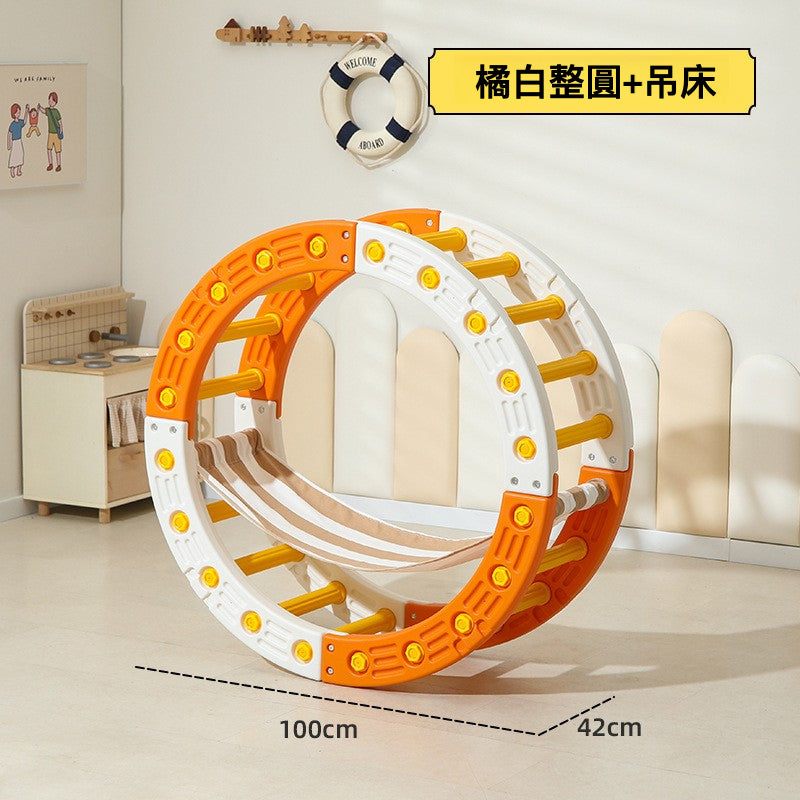 款式圖：橘白 整圓＋吊床
