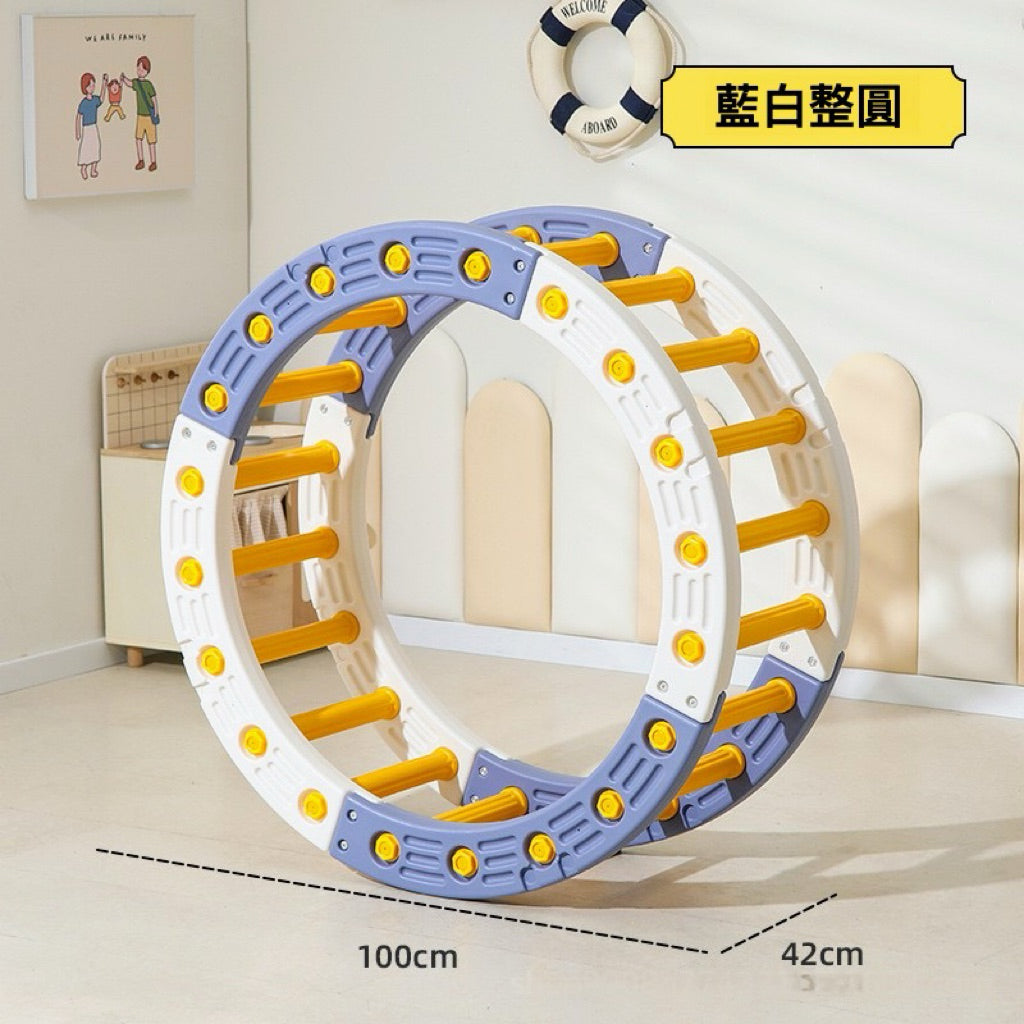 款式圖：藍白 整圓